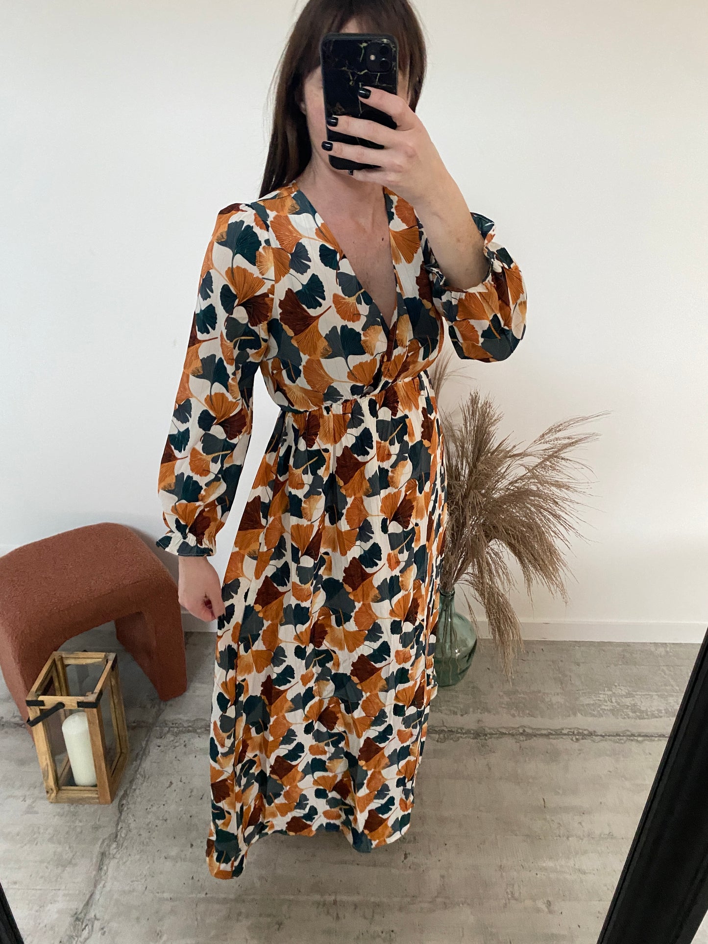 Robe longue imprimée à fleurs