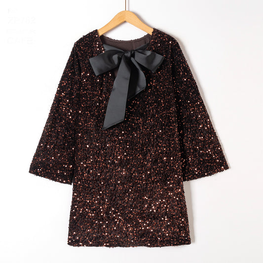 Robe sequin avec noeud